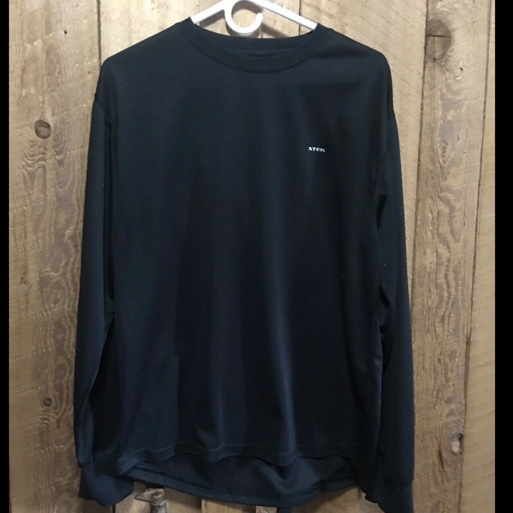 Xtek Work Out Mens Black XL Long Sleeve Shirt
